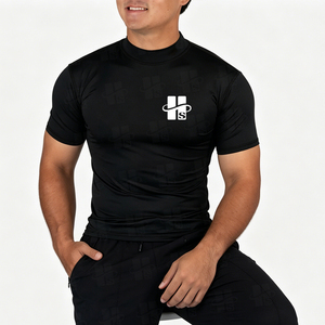 T-Shirt Sportive da Uomo Personalizzate con Logo, 95% Poliestere 5% Spandex, Stampa Serigrafica, Vestibilità Aderente, Alta Qualità - Product Image 2