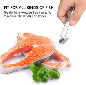 キッチンガジェット環境にやさしいステンレス鋼魚骨ピンセット毛皮骨トング - Product Image 2