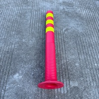 Poteau de signalisation routière flexible en EVA de 90 cm, cône de signalisation, poteau de délimitation réfléchissant, borne de sécurité – Meilleures ventes