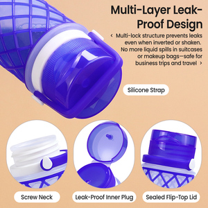 TSA Approved Silicone Travel Bottle Set Refillable Leak Proof Toiletry Container OEM ODM Custom Logo - Product Image 3