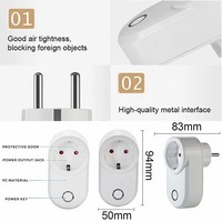 Interruptor Inteligente WIFI Directo de Fábrica, Enchufe EU/UK, Enchufe Inteligente para el Hogar, Automatización del Hogar, Diseño Plegable, 3000W, 50M