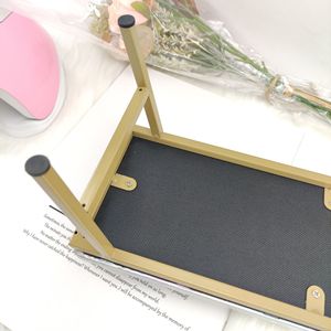 Repose-mains pliable en cuir PU et acier inoxydable, argenté et doré, pour salon professionnel - Product Image 5