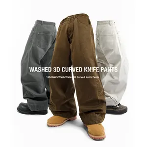 Collezione autunnale pantaloni Casual in cotone 100% stile boscaiolo stile stile retrò americano - Product Image 3