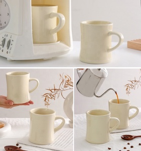 Tazza da caffè retrò con logo personalizzato tazza da caffè in ceramica a vita piccola - Product Image 4