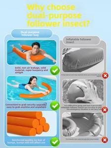 Bouée <span class=keywords><strong>de</strong></span> sauvetage gonflable pour adultes, <span class=keywords><strong>en</strong></span> NBR, pour activités <span class=keywords><strong>de</strong></span> plein air, flottabilité solide, 55-69 pouces, bâton <span class=keywords><strong>de</strong></span> sécurité pour piscine - Product Image 2