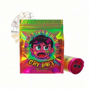 Custom Logo Moisture Proof Aluminized Foil Plastic Packaging 3.5g Child Proof <b>Cookie</b> & Jelly Holographic Ziplock <b>Bag</b> - Product Image 3