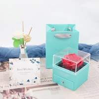 CULLUS Boîte à bijoux personnalisée de luxe pour cadeau de la Saint-Valentin, emballage de collier, boîte cadeau rose éternelle