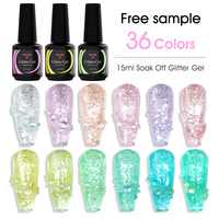 MissGel 15ml Vernis à ongles gel pailleté Esmaltes Vernis à ongles UV Organique Esmaltes Semi-permanents