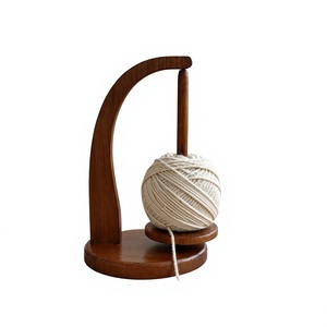 Support en bois pour pelotes de laine, écologique, 11,5 cm, design simple et élégant, de haute qualité, pour la couture, le tricot et le crochet, durable - Product Image 3