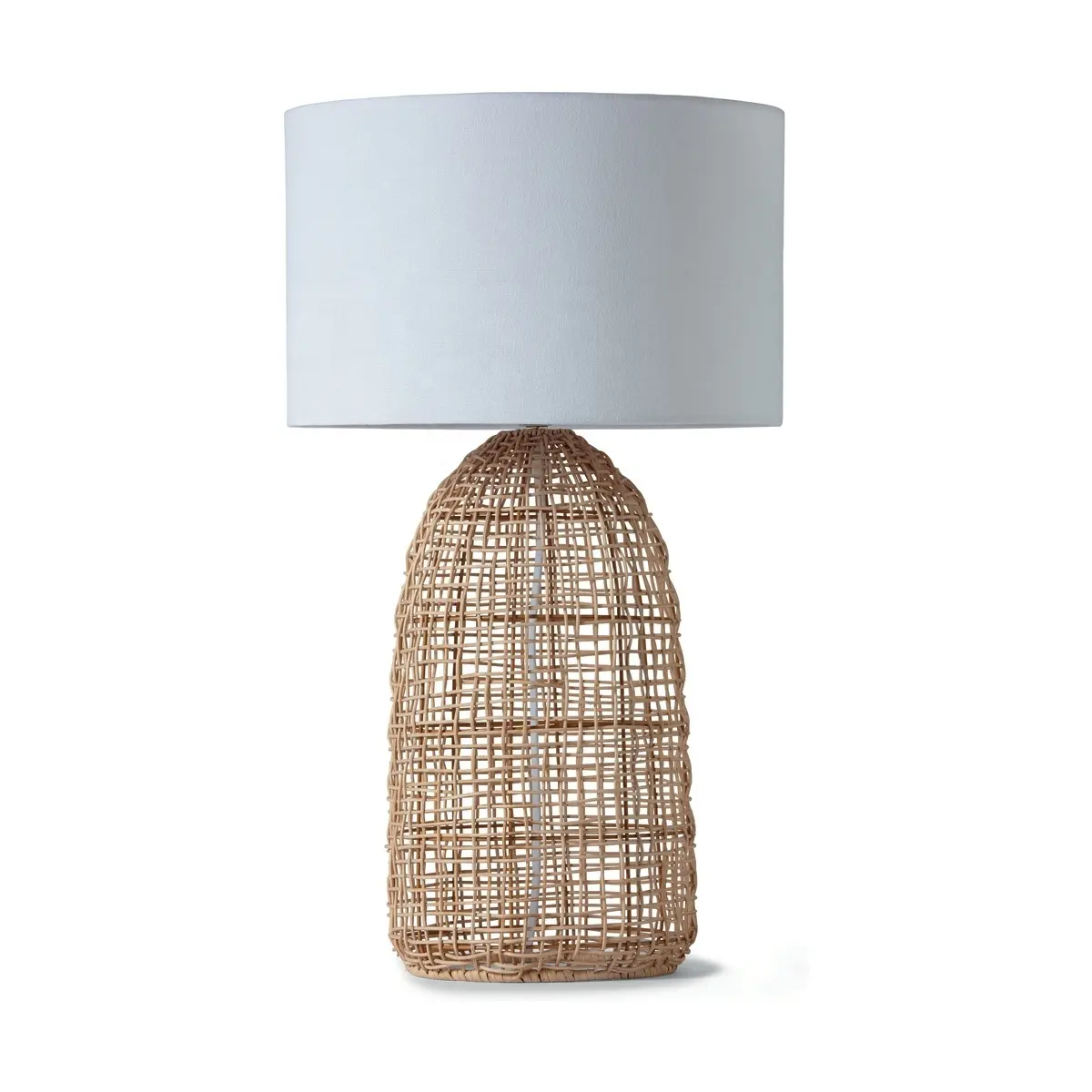 JLT-R12 Natural Rattan Bamboo Base Table Lamp For Restaurant Coffee Shop