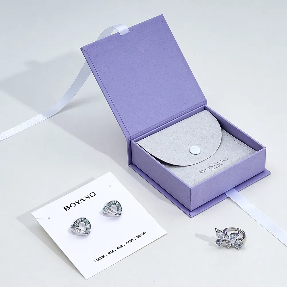 Custom Papier Lint Sieraden Verpakking Box Earring Gift Dozen En Verpakkingen