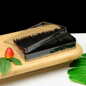 Dapat didaur ulang datar transparan tinggi makanan hewan peliharaan kelas 550ML persegi panjang plastik kotak kue kue Tiramisu biskuit permen gula kemasan - Product Image 6