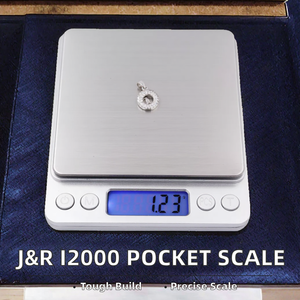 J&R Stainless Steel <b>Mini</b> Digital Pocket <b>Scale</b> I2000 200g/300g/500g Capacity 0.01g Accuracy Superior LCD <b>Mini</b> Digital Platform - Product Image 2