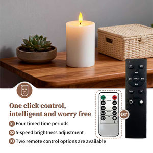 Vela LED simulada grande sem chama, com controle remoto, temporizador, funciona a bateria, com efeito de cintilação, para decoração de casa, casamentos, festivais e festas. - Product Image 3