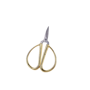 Ciseaux de beauté professionnels miniatures à poignée dorée en acier inoxydable à bord lisse pour la découpe multi-usages DIY - Prix de gros - Product Image 1