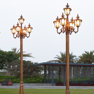 Lámpara de Jardín Exterior de Latón con Poste, LED Blanco Cálido, Pantalla de Vidrio, IP54, AC 220V, Sensor de Movimiento, Energía Solar, Garantía de 10 Años - Product Image 5