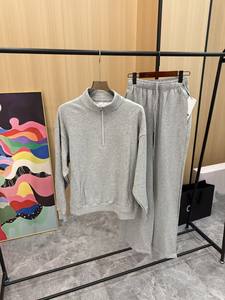 Felpa Sportiva con Mezza Zip, Vestibilità Ampia, Autunnale, Tinta Unita, in Maglia Lunga Stile Hip Hop - Product Image 4