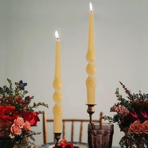 Candelabros <span class=keywords><strong>de</strong></span> <span class=keywords><strong>Cera</strong></span> <span class=keywords><strong>de</strong></span> <span class=keywords><strong>Abeja</strong></span> en Espiral <span class=keywords><strong>de</strong></span> Verano, 9 Pulgadas, Naturales, Hechos a Mano, Sin Perfume, para el Hogar, Cenas, Bodas, Regalos para Mujeres, 3D - Product Image 2