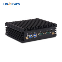 Linkleaps 12th Gen N100 Fanless Mini PC industrial 4GB RAM 2x 2.5GbE 2x RS232 RS485 3x HD Displays Computadora integrada Producto caliente