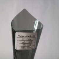 Film Teinté Photochromique Noir à Noir Intense pour Vitres de Voiture, Film Solaire Nano-Céramique pour Vitres de Voiture