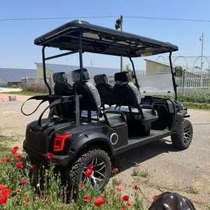 Chariot de golf électrique <span class=keywords><strong>le</strong></span> <span class=keywords><strong>moins</strong></span> <span class=keywords><strong>cher</strong></span> 4 places 72V au lithium chariots de golf électriques personnalisés avec pneus tout-terrain supportant la charge sans fil - Product Image 1