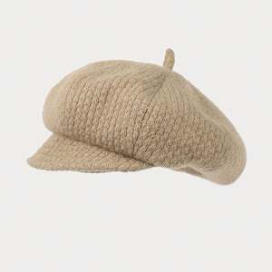 Nouvelle collection Automne-Hiver 2024 : Béret Newsboy 8 Panneaux Couleur Unie – Chapeau Tricoté Tendance pour Filles et Femmes - Product Image 5