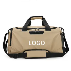 Custom Logo Men Workout Tote Sports Nylon Gym Travel Duffel Bag With Wet Shoes Waterproof Oxford Fabric Fitness Yoga Bags