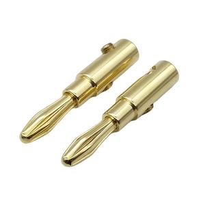 ขั้วต่อสายลำโพงแบบหัวกล้วยและหัวต่อแบบปลายแหลมชุบทองแดง สำหรับเครื่องขยายเสียง ลำโพง ปลั๊กเสียง พร้อมสกรู สายลำโพง จากโรงงาน - Product Image 1