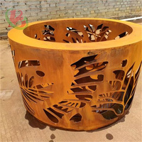 Foyer en acier corten pour décoration de jardin foyer de table pour chauffage extérieur