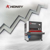 Honry QC1325 Nouvelle Machine de Polissage et d'Ébavurage Facile pour Pièces en Tôle Large, 6 Brosses à Rouleaux, Contrôle PLC, Convoyeur 1300mm, Haute Sécurité