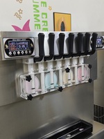 Machine à glace molle commerciale ICM-395 sur pied, 4+3 saveurs mixtes, 7 saveurs, en acier inoxydable