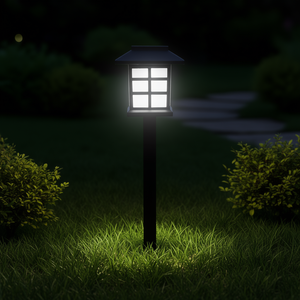 Lampe solaire de jardin Db Solar noire, 2700K blanc chaud, LED IP65, éclairage paysager extérieur avec capteur de lumière, autoportante - Product Image 2