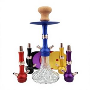 Set de Cachimba de Aluminio y Vidrio, Kit de Pipa de Agua Portátil, Accesorio para Fumar Multicolor para Uso Social - Product Image 1