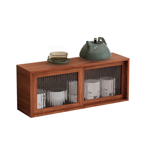 Solid Wood Storage Cabinet <b>Rectangle</b> Standing Type Desktop Organizer Tea Room Study Room Multi Functional Cabinet - Product Image 2