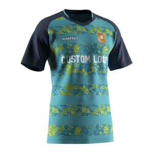 T-shirt de sport pour homme à col en V, personnalisable avec impression ODM, pour équipe de gym, maillot de rugby pour homme, design sur mesure, fabriqué en Chine - Product Image 3