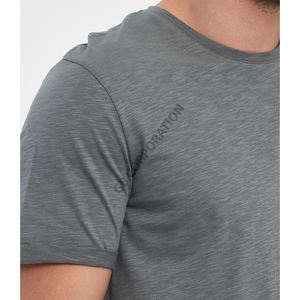 T-shirt en coton 100% pour homme à manches courtes, fabrication OEM, col rond uni, haute qualité, séchage rapide, écologique, coupe classique - Product Image 3