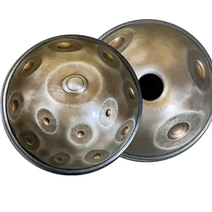 Raysen Master Series Handpan13+4 Notes D Kurd Retro Silver 440 HZ Stainless Steel Handpan