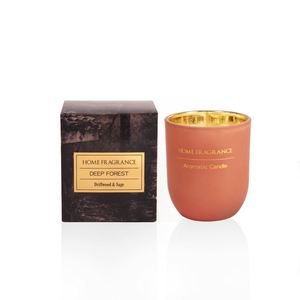 Vela Aromática para el Hogar, Aroma a Bosque Profundo, en Frasco de Cerámica, Cera de Soya, Aroma a Madera y Salvia, Estilo Minimalista - Product Image 1