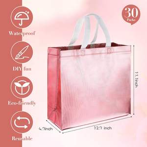 Bolsa de papel de aluminio no tejida con asa Sac Non Tisse para embalaje cosmético Tradeshow Party Bag - Product Image 2