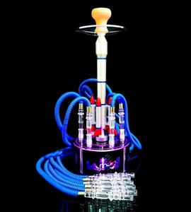Ensemble Chicha de Fête Haut de Gamme avec 6 Tuyaux et Lumière LED, Kit Complet Chicha LED Rocket pour Salon de Chicha - Product Image 1
