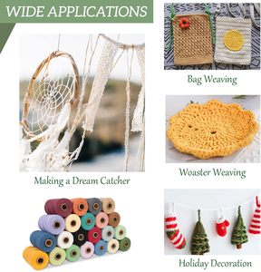 Corda di cotone 10mm 66 piedi intrecciata corda multiuso in cotone per annodare <span class=keywords><strong>macramè</strong></span> - Product Image 6