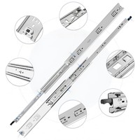 Glissières de tiroir robustes AOLISHENG à extension complète avec roulement à billes pour stockage industriel, cuisine, camping-car, salle de sport, extérieur, salle à manger, 68 kg
