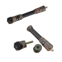 Stabilisateur en carbone Predator EDC 7 pouces avec amortisseur en fibre de carbone et poids pour arc à poulies