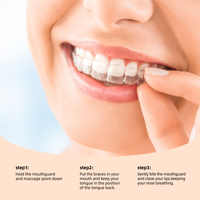 Appareil dentaire de redressement à trois étapes de haute qualité, appareil de redressement des dents, entraîneur dentaire, aligneur pour l'orthodontie