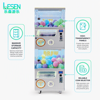 Distributeur automatique de capsules LED à grande capacité, à monnayeur, à double étage, électrique, haute rentabilité, pour les commerces