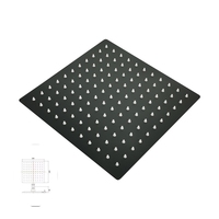 Pomme de douche carrée Ss304 10 pouces 25cm Ultra mince pluie plafond pommeaux de douche pulvérisateur