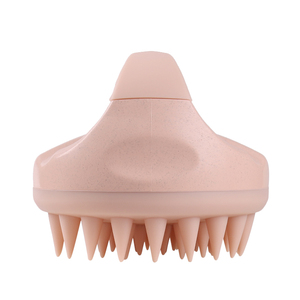 Stimulating <b>Scalp</b> <b>Brush</b> Shampoo <b>Brush</b> Biodegradable Wheat Straw Soft Silicone Teeth <b>Scalp</b> Massager - Product Image 4