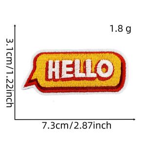 Fer sur broderie mots anglais colorés <span class=keywords><strong>Nice</strong></span> Yes Oops Patch pour enfants vêtements chapeau décoration cadeau - Product Image 2