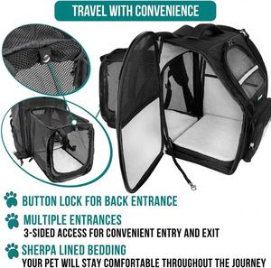 Muestra gratuita de transportín para mascotas aprobado por aerolíneas, transportín portátil para perros con estructura estable, bolsa de tela de malla transpirable para mascotas - Product Image 6