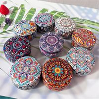 Boîtes à bougies vides avec couvercle, porte-mèches ronds en fer blanc pour la fabrication de bougies, pots à bougies avec de jolis motifs